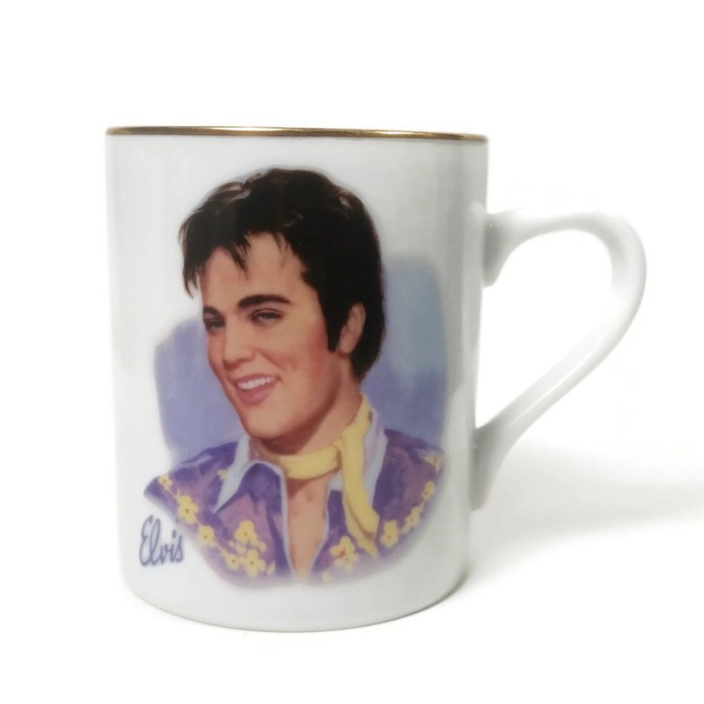 Elvis Presley "Teddy Bear" Coffee Cup Mug Nostalgia Collectible Vintage 1985